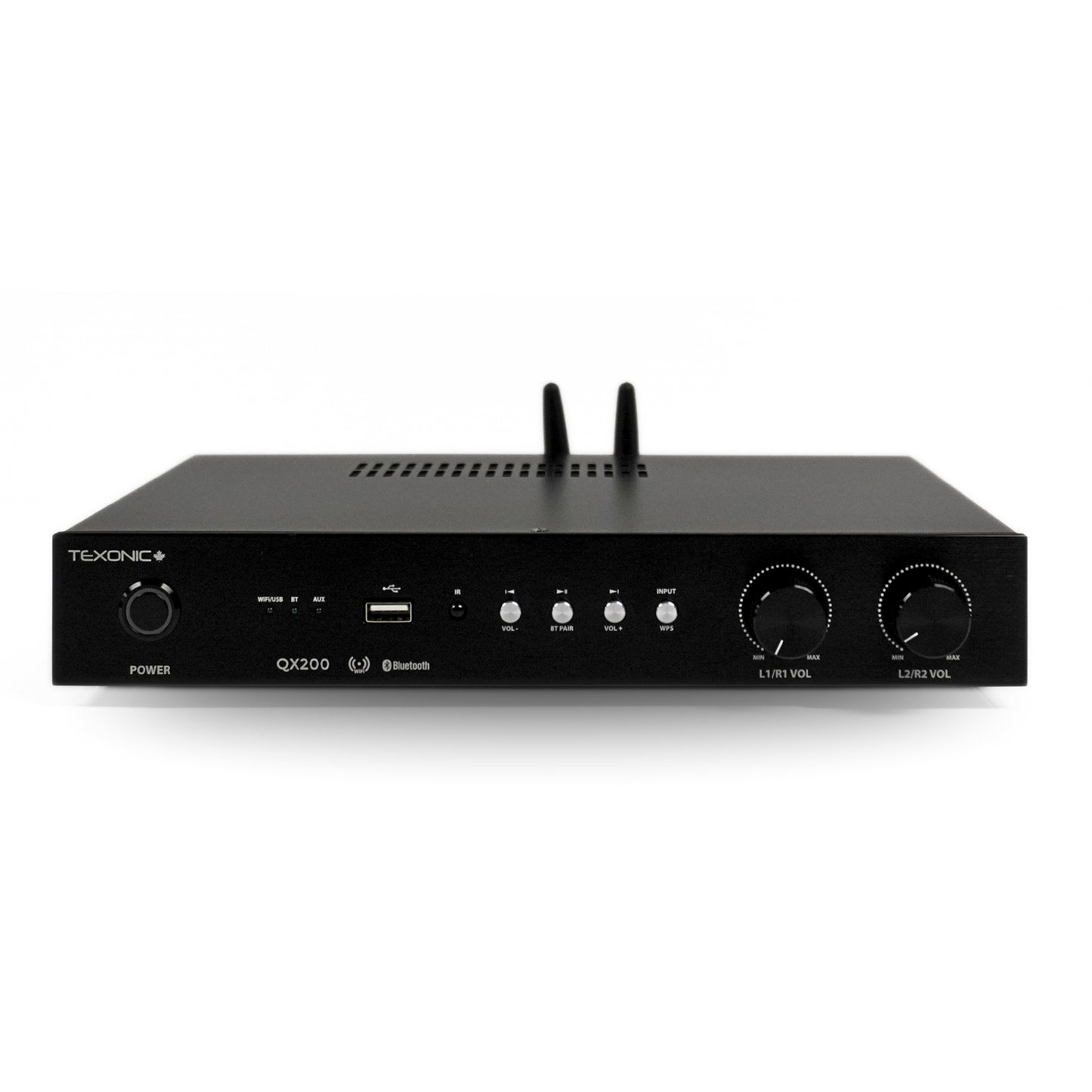 QX200 Dual Zone Network Streaming Amplifier – 4 Channel Wi-Fi & Bluetooth Multi-Room Audio Amplifier 4×60W