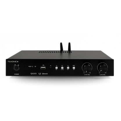 QX200 Dual Zone Network Streaming Amplifier – 4 Channel Wi-Fi & Bluetooth Multi-Room Audio Amplifier 4×60W