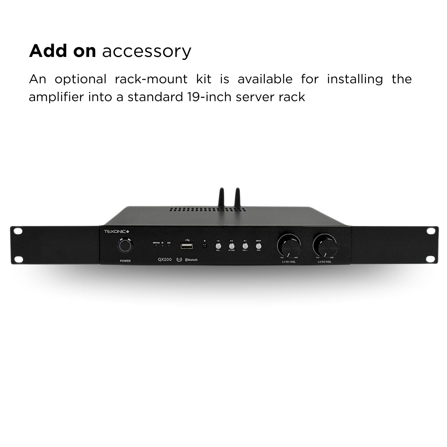 QX200 Dual Zone Network Streaming Amplifier – 4 Channel Wi-Fi & Bluetooth Multi-Room Audio Amplifier 4×60W