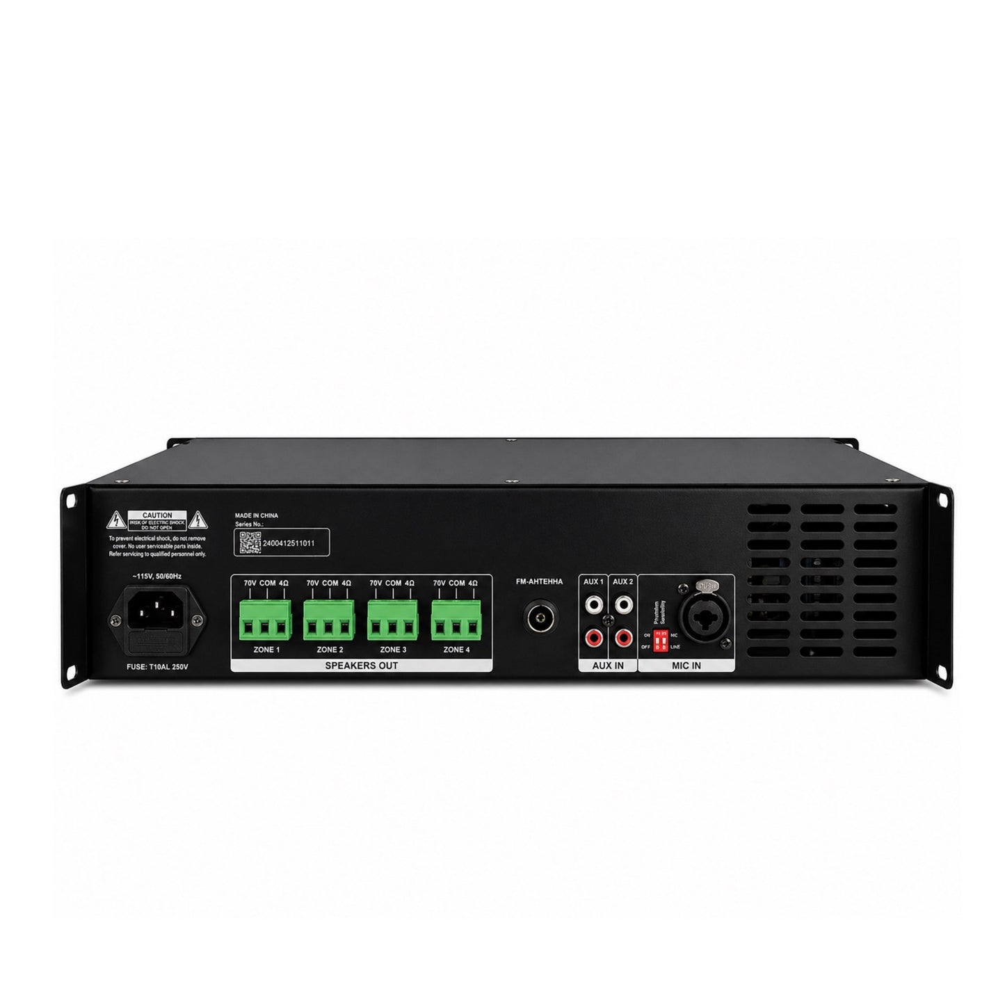 TEXONIC X4000 4-Zone 70V Matrix Amplifier