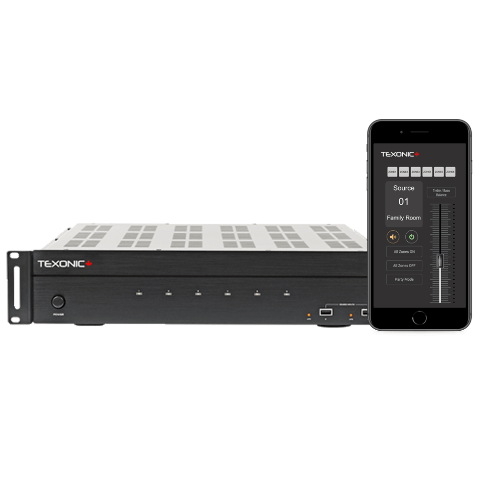 Multi room Streaming amplifier | 16 Channel | App control | Canada - TEXONIC AV Inc