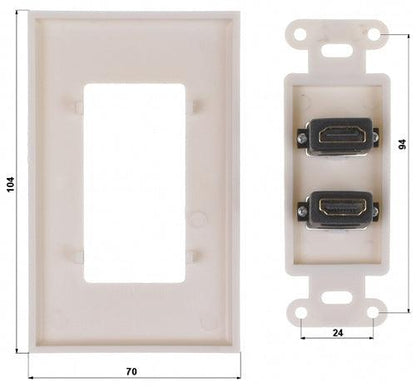 Dual HDMI® Wall Plate - TEXONIC AV Inc