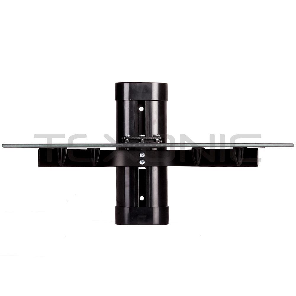Wall Mount AV Component Shelf - Sleek Tempered Glass - TEXONIC AV Inc