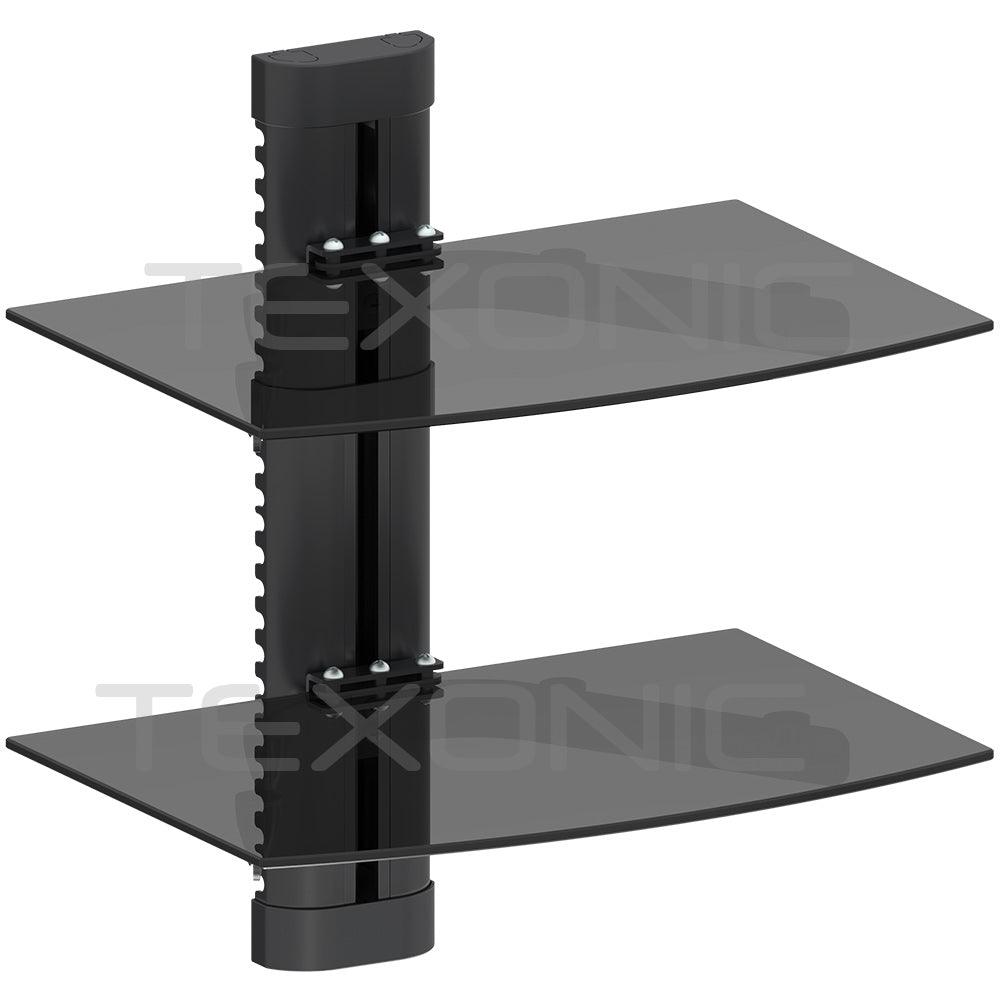 TEXONIC 2 tier AV Wall Mount Shelving System - Free Shipping Canada Wide | include Cable Management - TEXONIC AV Inc