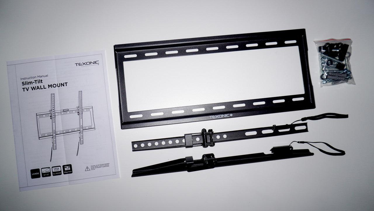 Universal Tilt TV Wall Bracket | Free shipping Canada Wide - Low Profile Design for 32” to 55” TVs - TEXONIC AV Inc