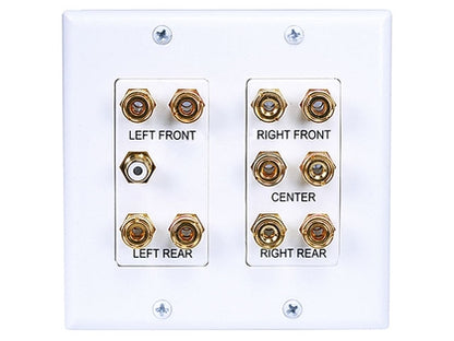 2-Gang 5.1 Surround Sound Wall Plate