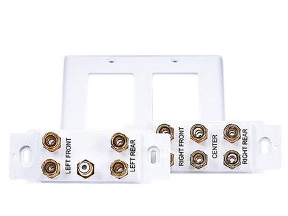 2-Gang 5.1 Surround Sound Wall Plate