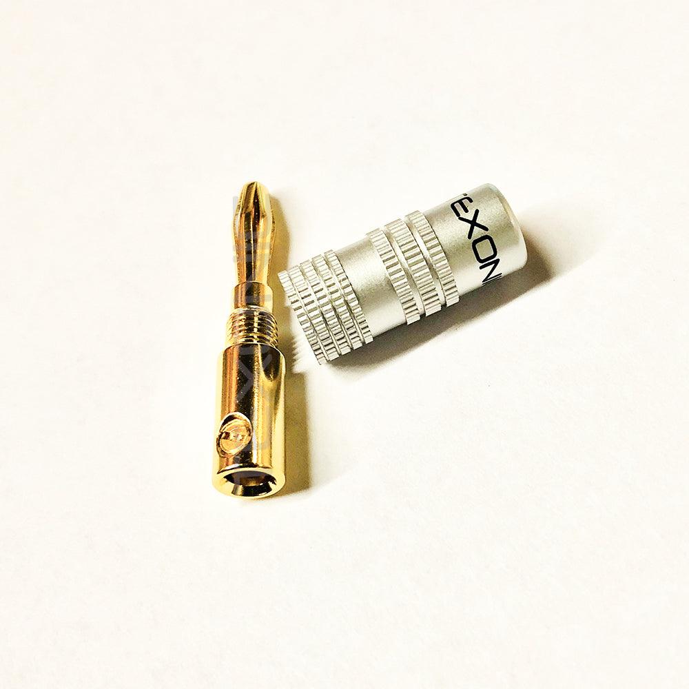 Gold Plated Speaker Banana Plugs, Screw Type (Pair)