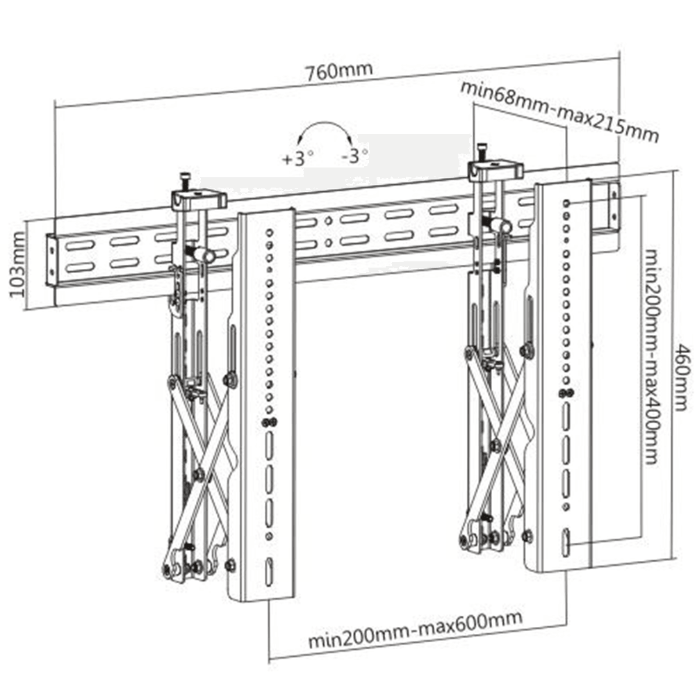 Professional Video Wall Mount for 37”-70” Screens - Versatile & Secure