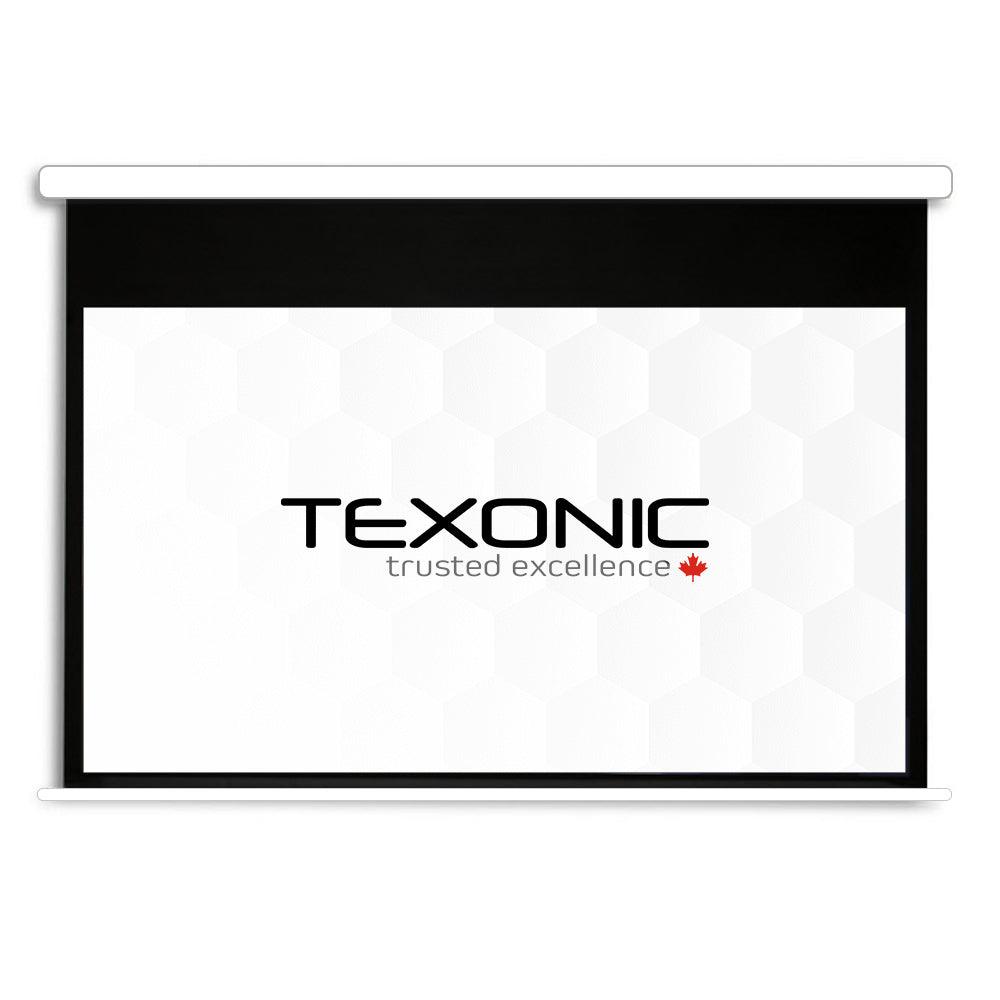 130" TEXONIC Electric Motorized Projector Screen - Fiber Glass, Remote Control, Wall/Ceiling Mountable - TEXONIC AV Inc