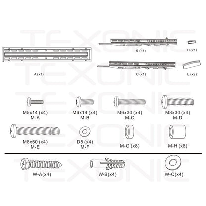 37"-70" Curved & Flat Panel TV Tilt Wall Mount - Heavy-Gauge Steel Construction - TEXONIC AV Inc