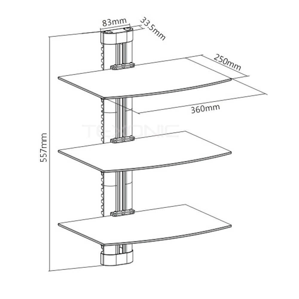 3-Tier AV Shelving System - Free shipping Canada wide | Transform Your Home Entertainment