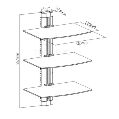 3-Tier AV Shelving System - Free shipping Canada wide | Transform Your Home Entertainment - TEXONIC AV Inc