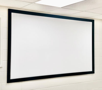 100" Fixed Frame Projector Screen - Velvet Frame, 4K HD, Wide Angle - TEXONIC AV Inc