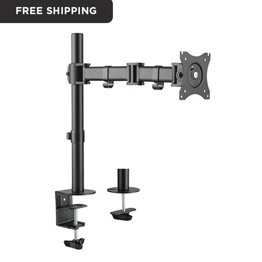 Maximize Your Workspace with a Fully Adjustable 27" Single Monitor Desk Mount