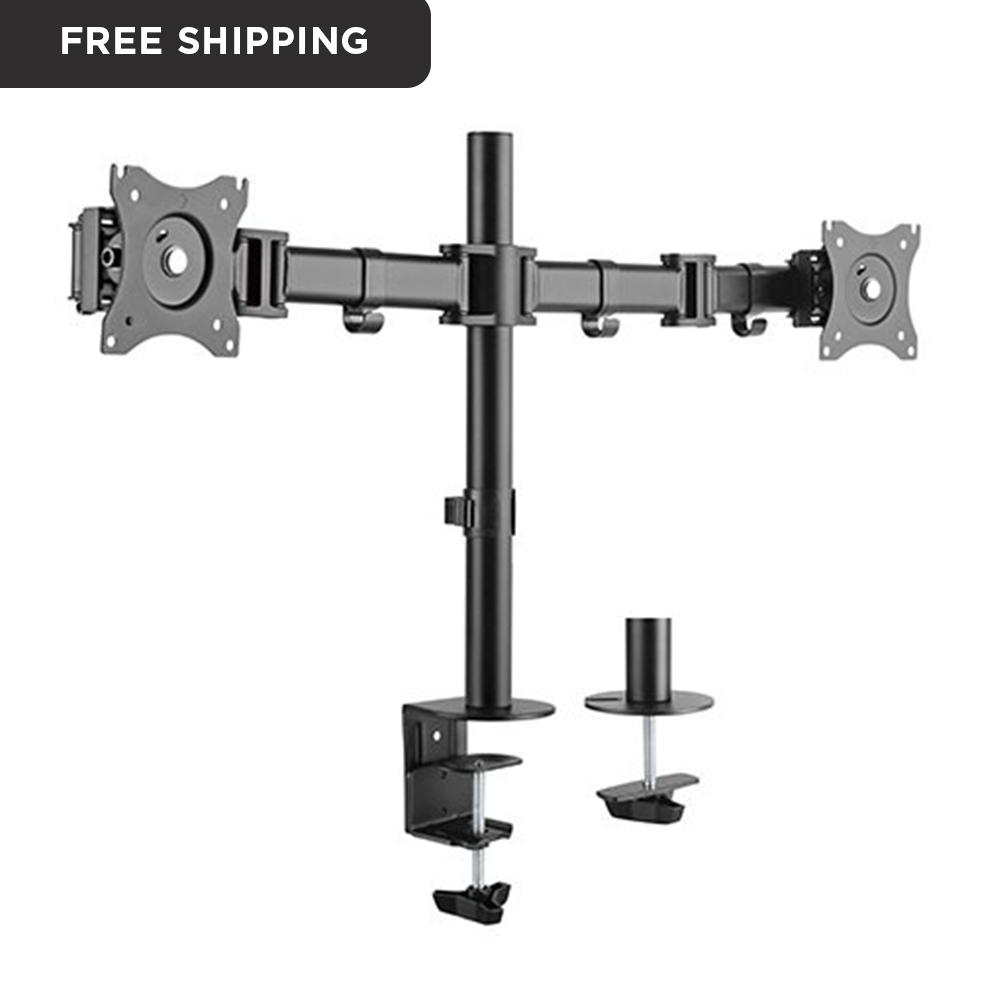 Dual Monitor Arm Desk Mount - VESA Compatible, Supports Up to 32 Inches